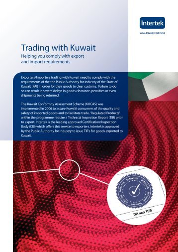 Advice on Trading with Kuwait - Intertek
