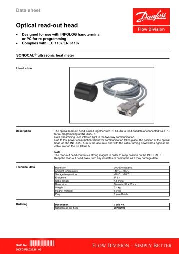 Data sheet Optical read-out head