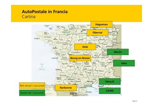 Autopostale in Francia: Cartina