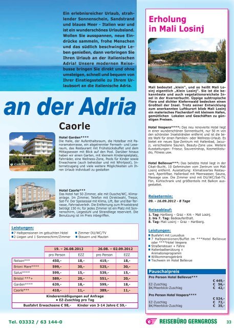 Jahreskatalog 2012 - Reisebüro Gerngross GmbH