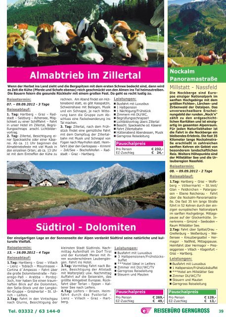 Jahreskatalog 2012 - Reisebüro Gerngross GmbH