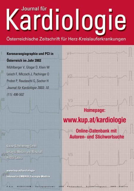 Koronarangiographie und PCI in Österreich im Jahr 2002 - Invasive ...