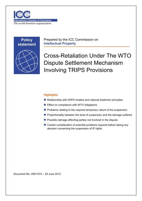 Cross-Retaliation Under The WTO Dispute Settlement Mechanism ...