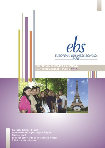 attached brochure in PDF - EBS Paris