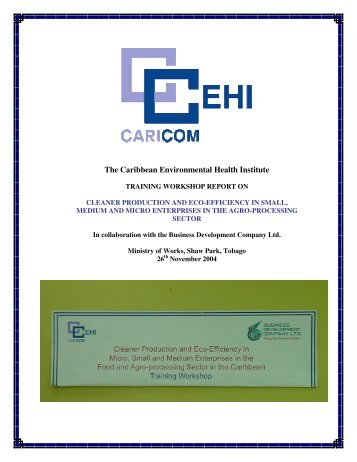 Tobago - Caribbean Environmental Health Institute