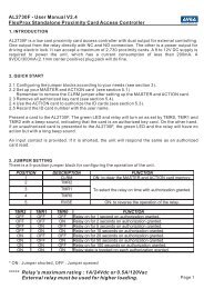 AL2730F FlexProx Proximity Card Access Controller Manual - Avea.cc