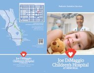 Pediatric Sedation Services - Joe DiMaggio Children's Hospital