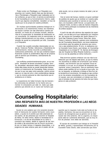 Counseling Hospitalario