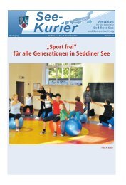„Sport frei“ für alle Generationen  in Seddiner See - Gemeinde ...