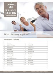Liste der teilnehmenden Orte und Betriebe - Gesundes Bayern