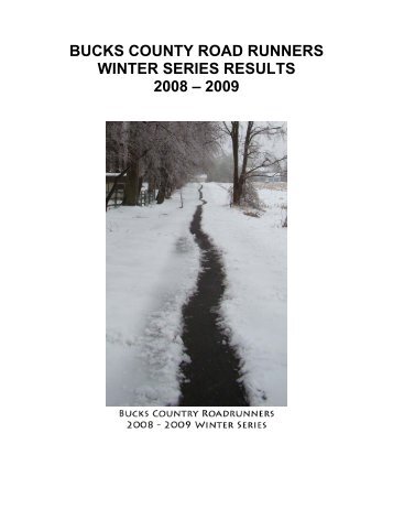 2008-9 Results Booklet - Bucks County Road Runners