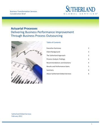 Actuarial Processes - Sutherland Global Services