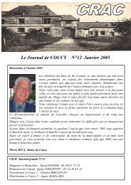 Le Journal de COUCY NÂ°12 Janvier 2005 - Commune de Coucy