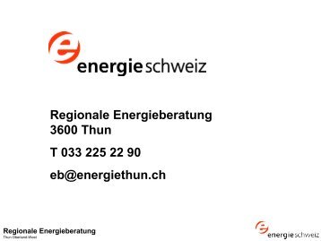 Regionale Energieberatung - Bucht-Spiez.ch