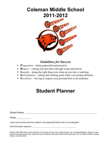 11-12 student planner (3) 97.pdf - Coleman Enrollment - Wichita ...