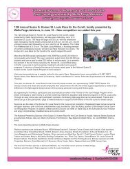 12th Annual Susan G. Komen St. Louis Race for the CureÂ® locally ...