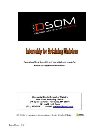 Minnesota District School of Ministry (DSOM) Internship Requirements