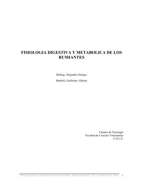 FISIOLOGIA DIGESTIVA Y METABOLICA DE LOS RUMIANTES