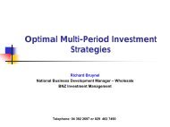Optimal Multi-Period Investment Strategies