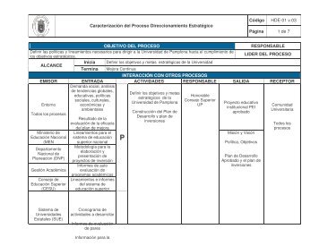 CÃ³digo HDE-01 v.03 CaracterizaciÃ³n del Proceso Direccionamiento ...