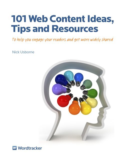 101 Web Content Ideas, Tips and Resources - Wordtracker