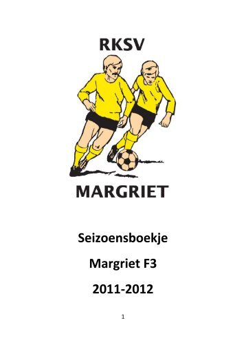 Seizoensboekje Margriet F3 2011-2012 - RKSV Margriet