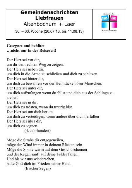 Altenbochum + Laer - Pfarrei Liebfrauen Bochum