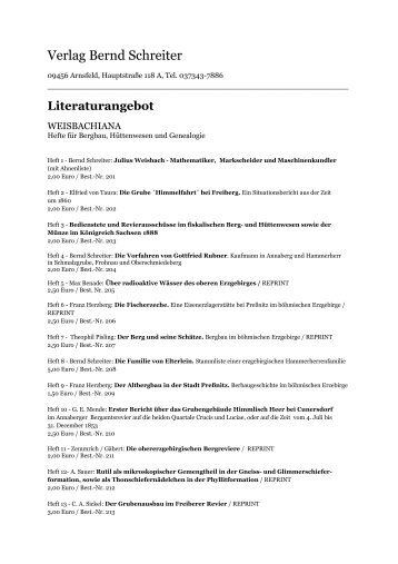 Literaturangebot - Streifzüge durch die Geschichte des oberen ...