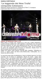 07/09/2010 Il Quotidiano della Calabria - New Trolls
