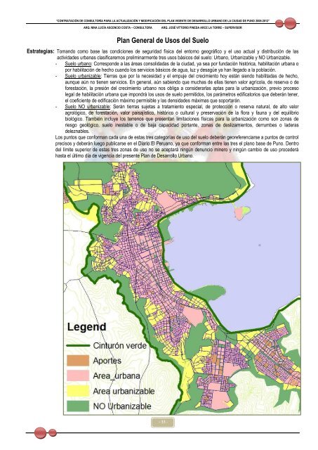 plan de desarrollo urbano de puno - actualizacion - Municipalidad ...