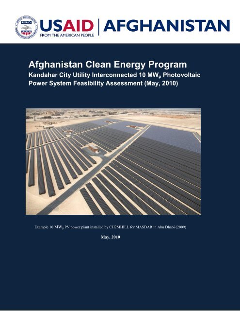 Kandahar City PV System Assessment Report - Afghan