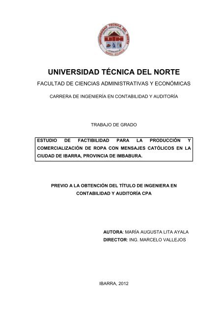 UNIVERSIDAD TÃCNICA DEL NORTE - Repositorio UTN