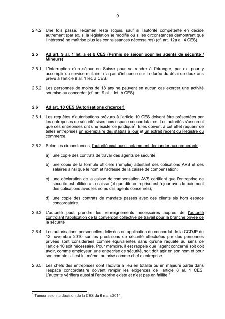 Directive du 28 mai 2009 concernant le concordat du 18 octobre ...