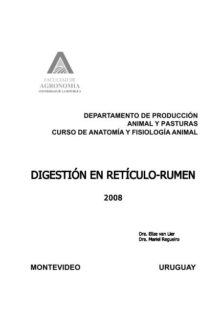 digestiÃ³n en retÃ­culo-rumen - Departamento de ProducciÃ³n Animal y ...