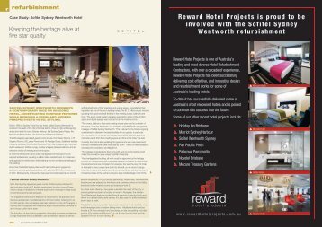 Reward Hotel Projects is proud to be involved with the Sofitel ...