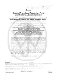 Electrical Properties of Acupuncture Points and Meridians