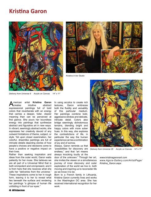 Profiles of Contemporary Art and - ARTisSpectrum