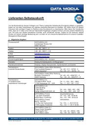 Lieferanten-Selbstauskunft - Data Modul