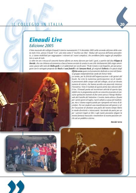 Annual Report - Anno Accademico 2005/06 - Collegio Einaudi