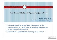 Las Comunidades de Aprendizaje en Red - socialmente2011