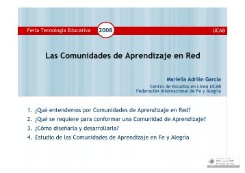 Las Comunidades de Aprendizaje en Red - socialmente2011