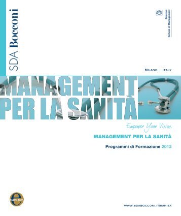 Catalogo SanitÃ  - SDA Bocconi. Executive Education Open Programs.