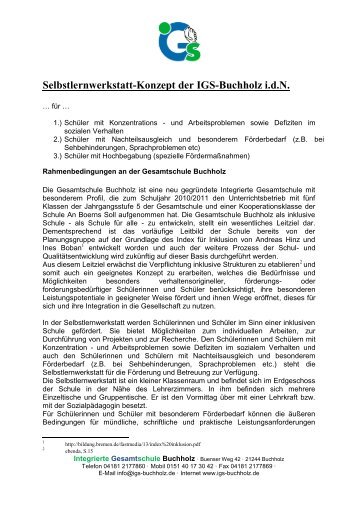 Selbstlernwerkstatt-Konzept der IGS-Buchholz i.d.N. - Gesamtschule ...