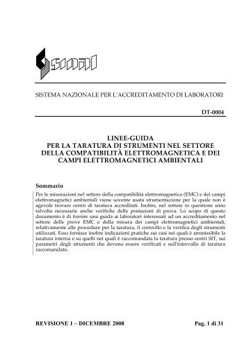 linee-guida per la taratura di strumenti nel settore della ... - Accredia