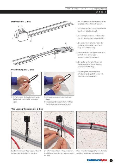 Kabelbinder - Q-Serie Broschüre Hellermanntyton 2010
