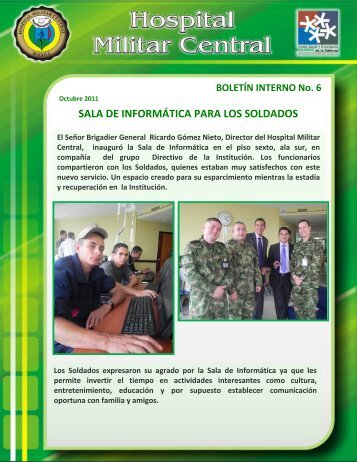 SALA DE INFORMÃTICA PARA LOS SOLDADOS - Hospital Militar