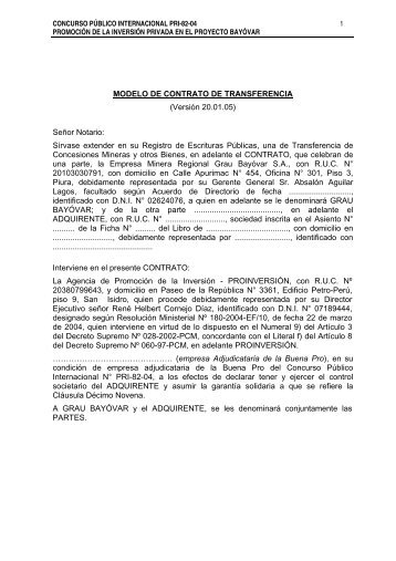 CONTRATO BAYOVAR 210404 (124677.DOC;1) - ProinversiÃ³n