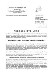 Pressemitteilung vom 04. November 2012 - Kritische Polizisten