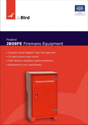 JB08FE Firemans Equipment Cabinet - Jo Bird