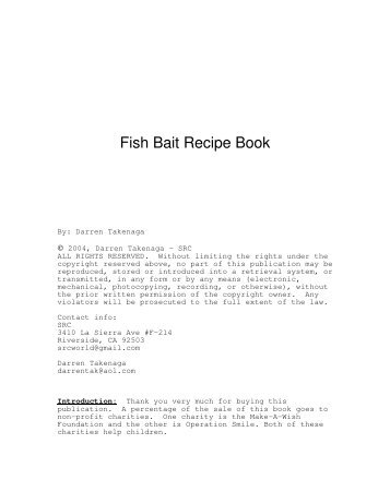 fish bait recipe book - Takenaga - Survival-training.info